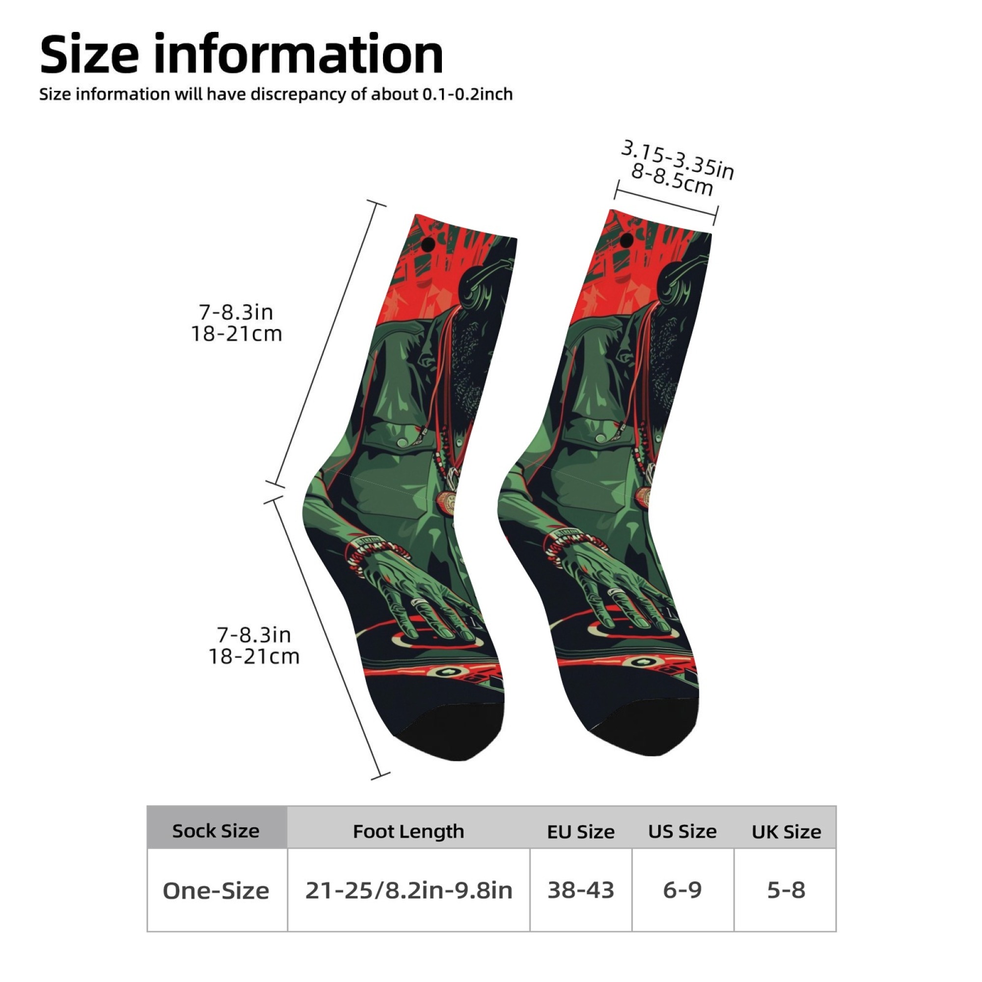 Quirky Street Fashion - Calcetines para hombre con estampado de