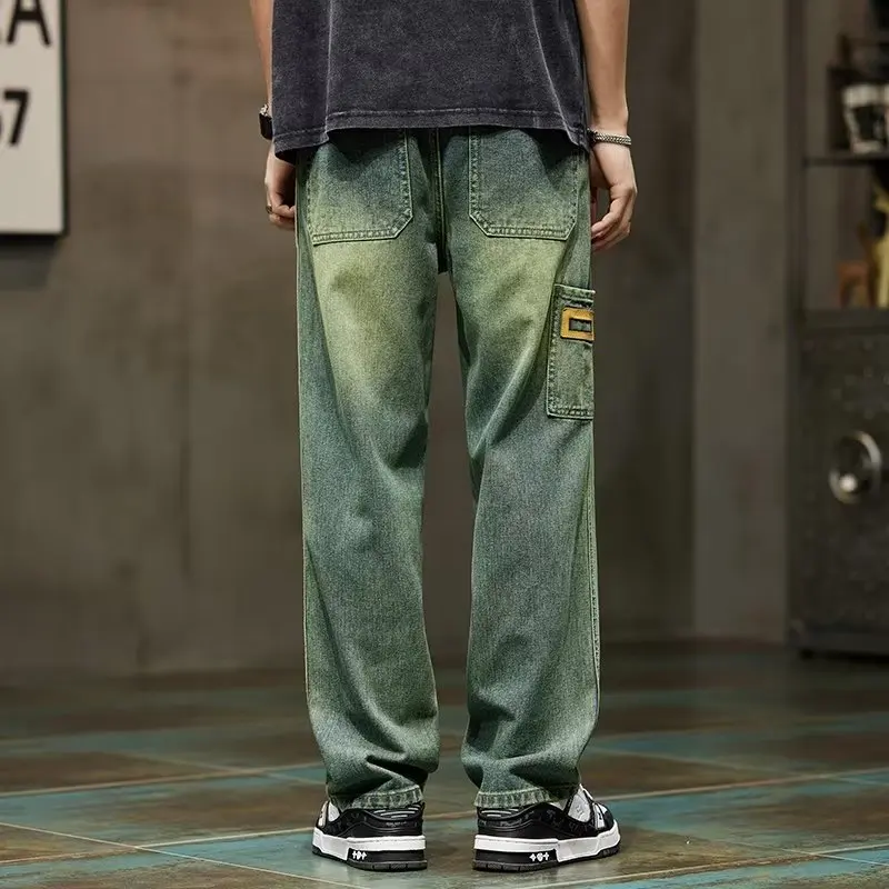Street Fashion Jeans Men - Pantalones vaqueros Vintage de moda coreana