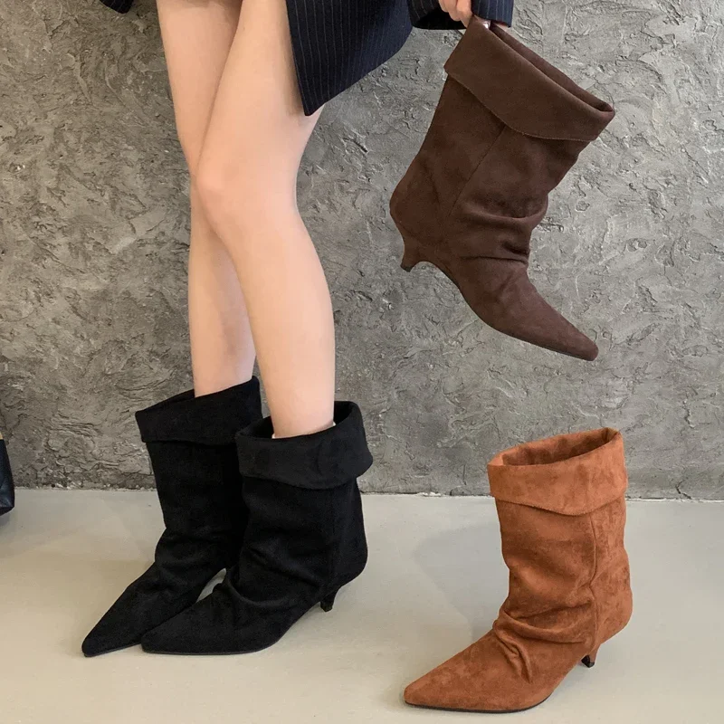 Street Fashion Vintage - Botines de Invierno Aneikeh con Punta