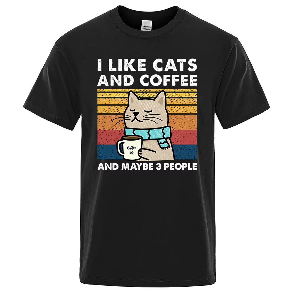 Fashion Street Cat - Camiseta divertida con estampado de I