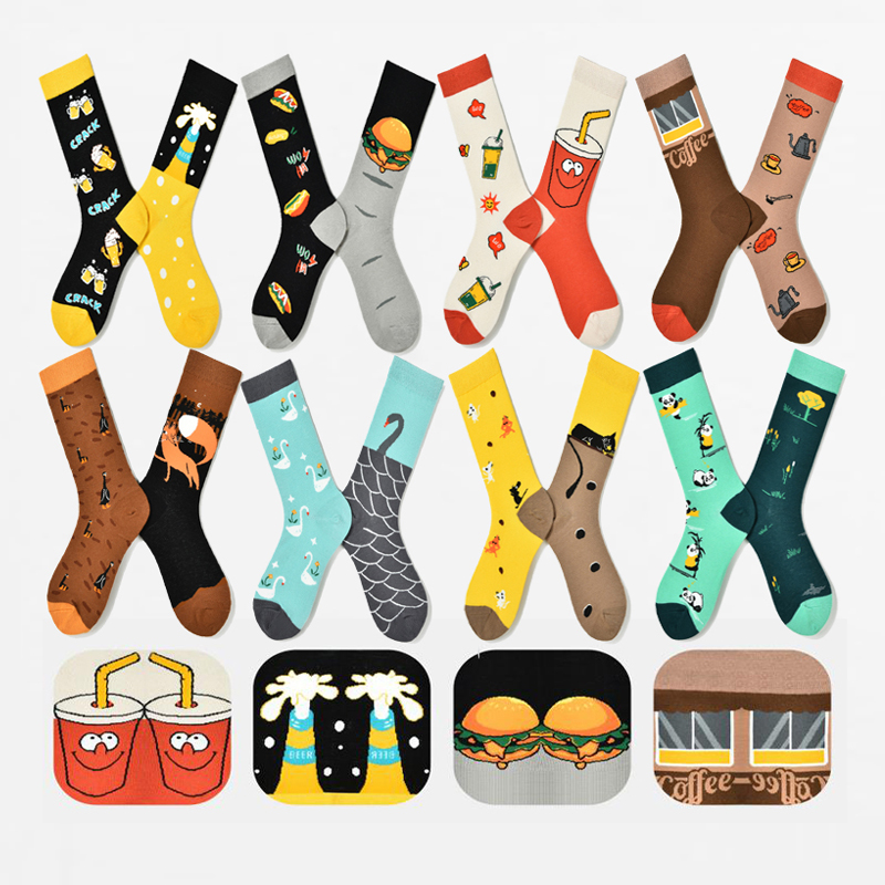Fashion Street Cat - Calcetines AB divertidos de moda, medias