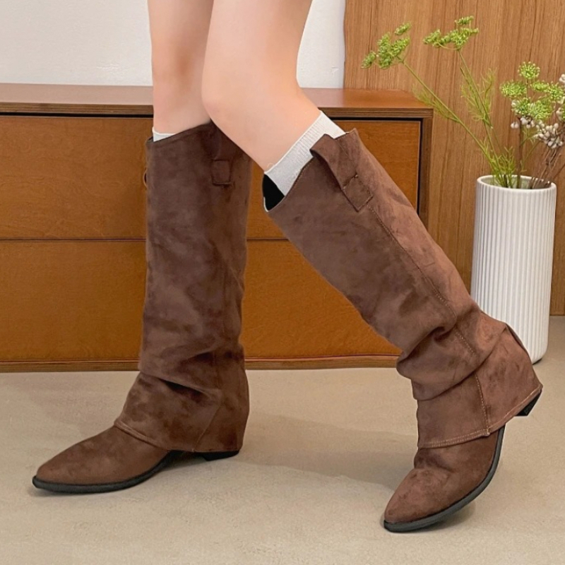 Street Fashion Vintage - Botas hasta la rodilla de tacón