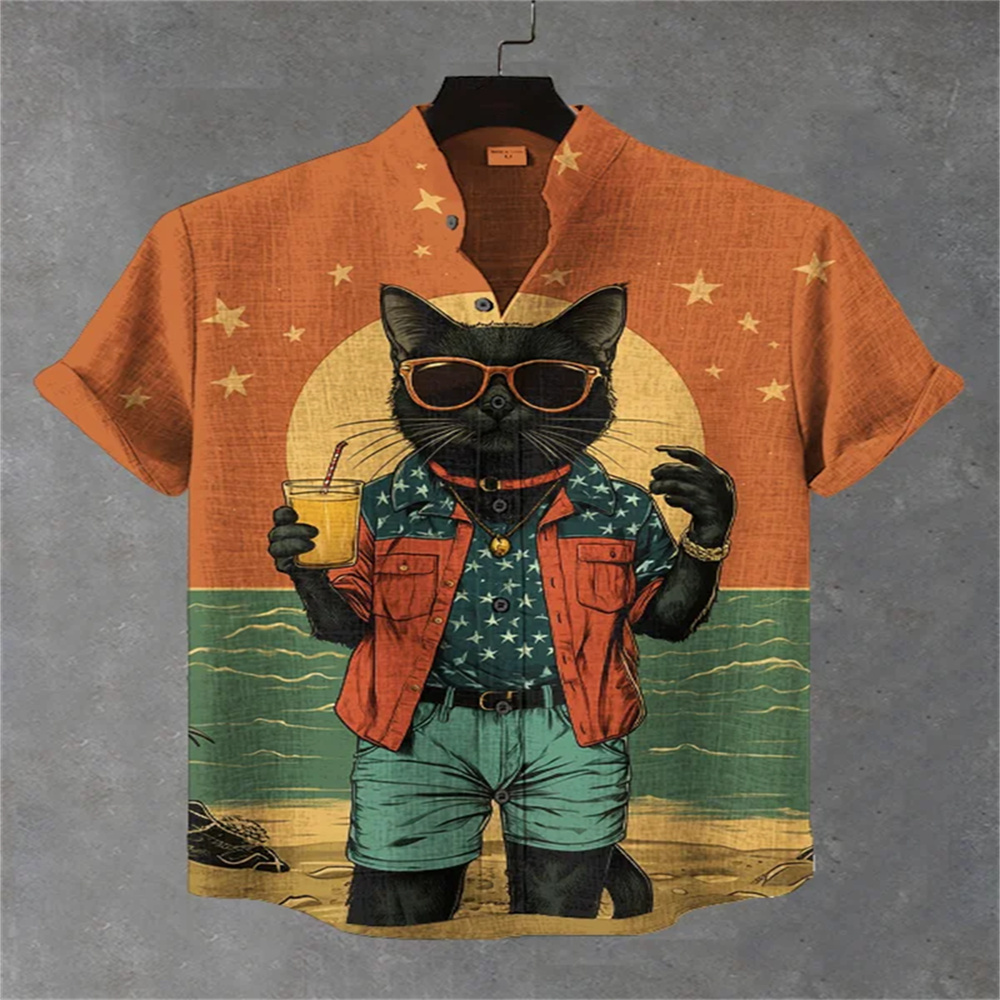 Quirky Street Fashion - Camisa de manga corta estilo urbano