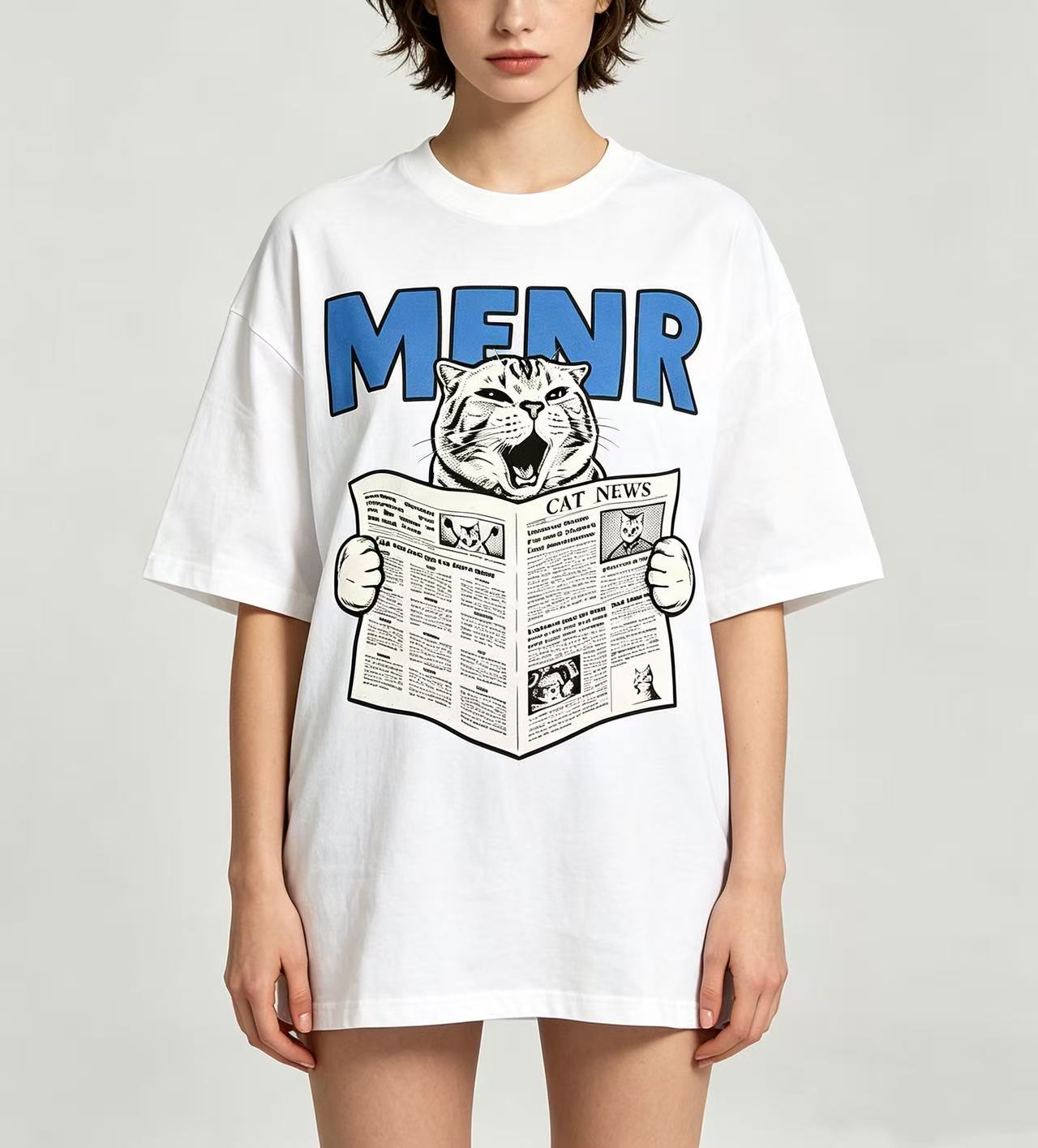 Fashion Street Cat - Camiseta unisex divertida con gráfico de