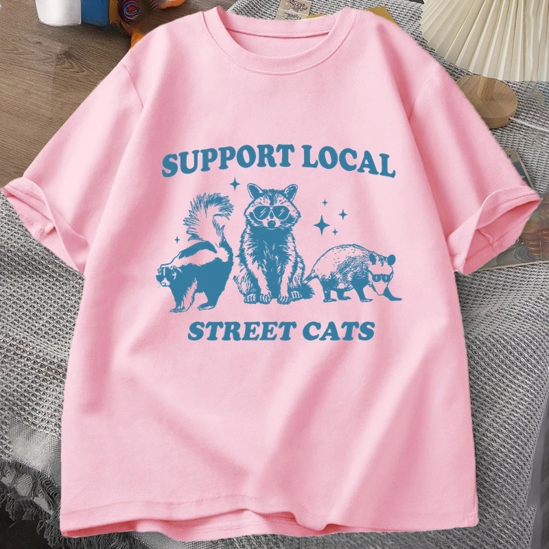 Camiseta Retro con Gráfico de  - Fashion Street Cat reseña y precio