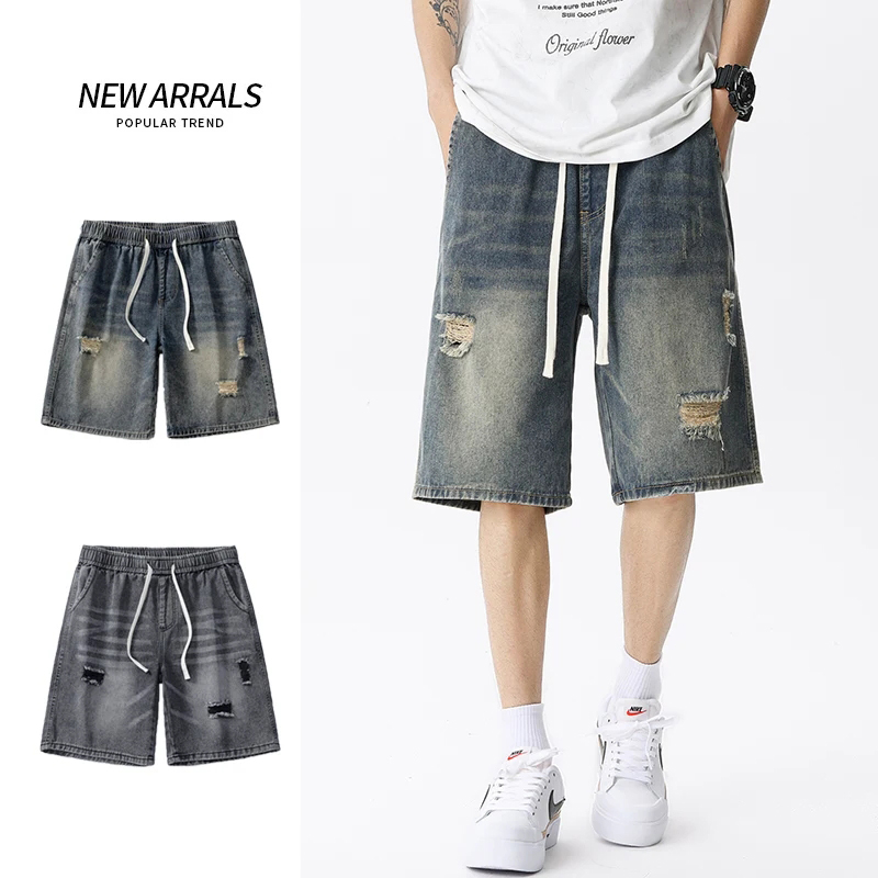 Pantalones cortos vaqueros fin - Street Fashion Jeans Men reseña y precio