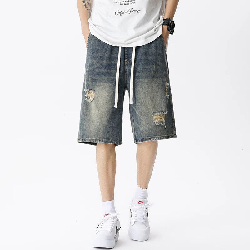 Pantalones cortos vaqueros fin - Street Fashion Jeans Men reseña y precio