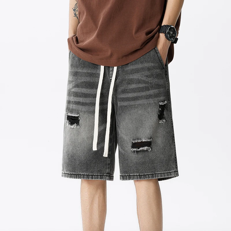 Pantalones cortos vaqueros fin - Street Fashion Jeans Men reseña y precio