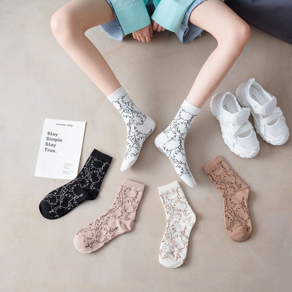 Calcetines Unisex con estampad - Fashion Street Cat reseña y precio