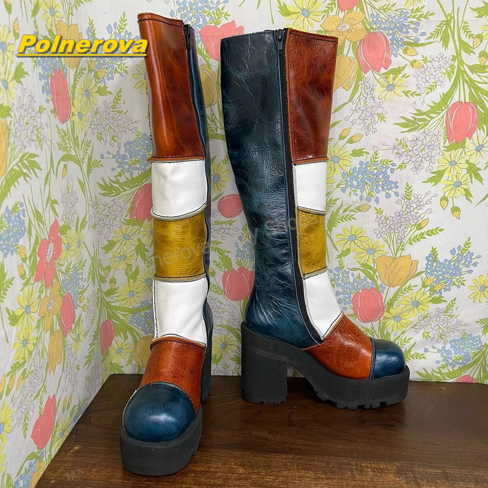Botas Altas de Cuero con Parch - Street Fashion Vintage reseña y precio