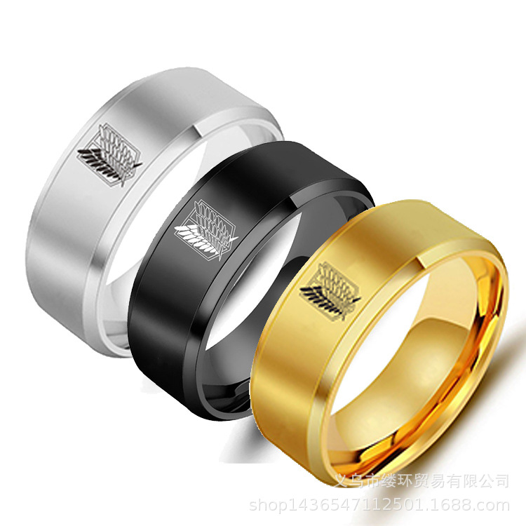Anillo de acero inoxidable de  - Street Fashion Anime reseña y precio