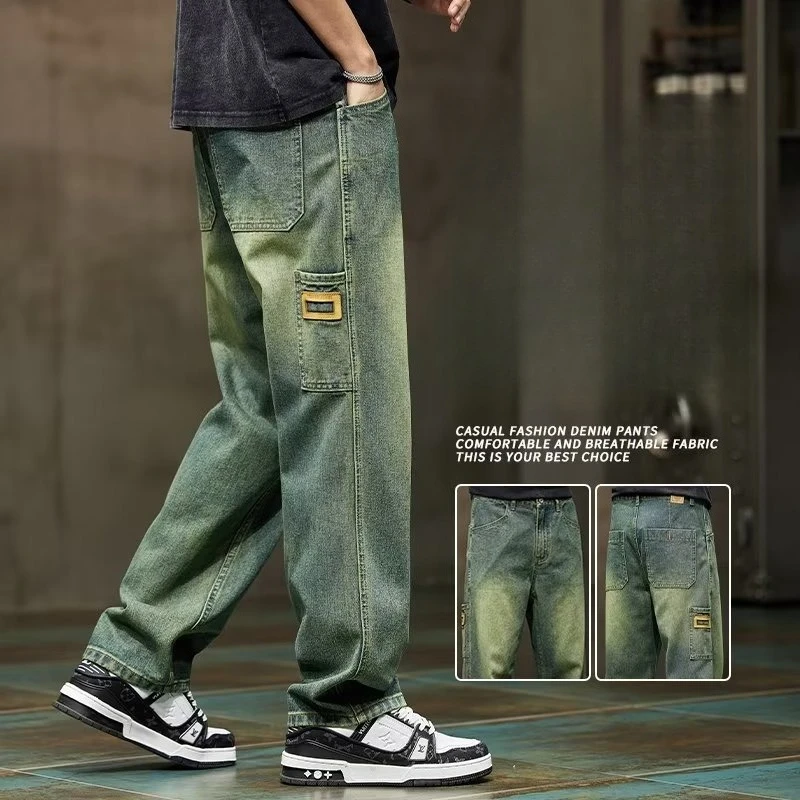 Pantalones vaqueros Vintage de - Street Fashion Jeans Men reseña y precio