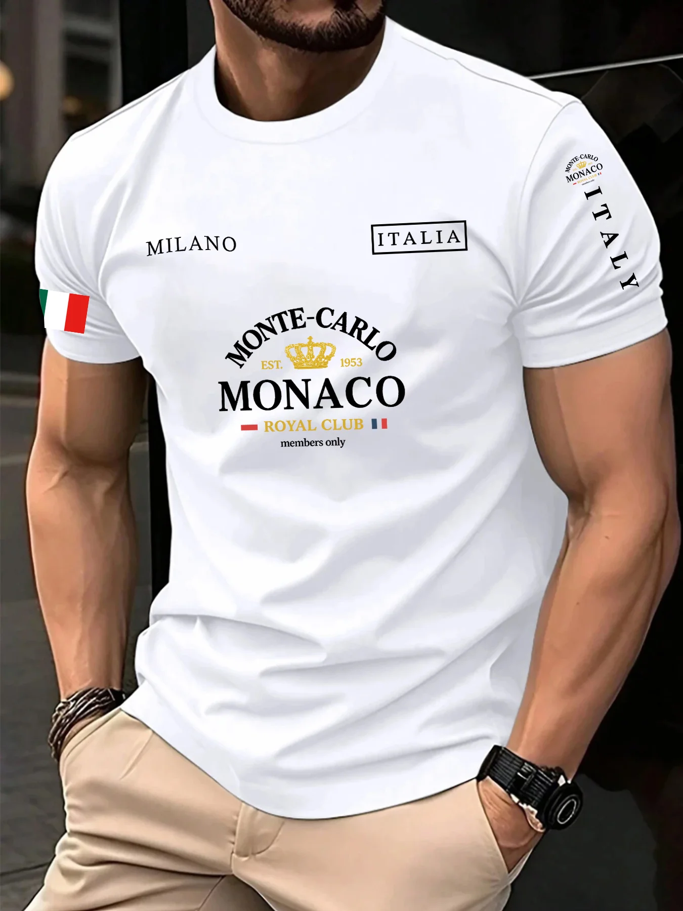 Camiseta de algodón 100% con e - Street Fashion Monaco reseña y precio