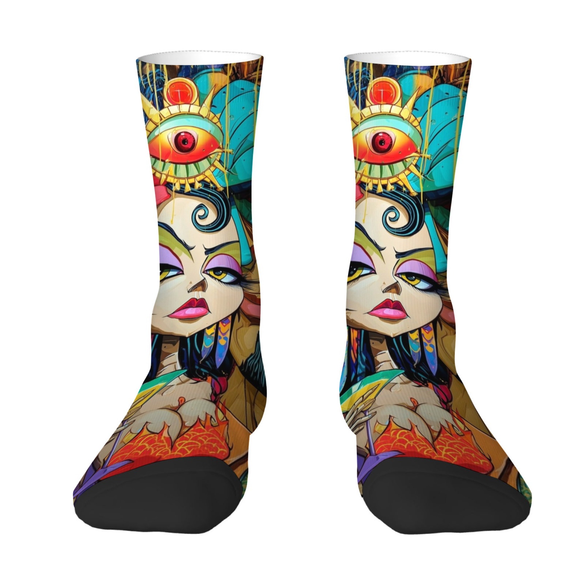 Calcetines Retro con Estampado - Quirky Street Fashion reseña y precio