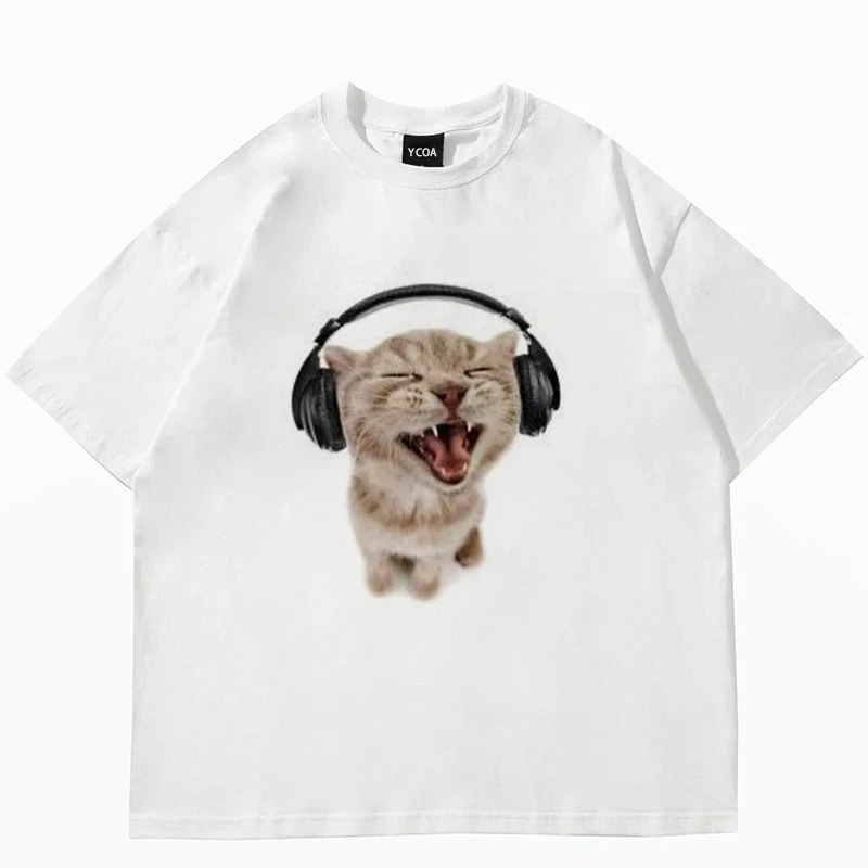 Camiseta de manga corta con es - Fashion Street Cat reseña y precio