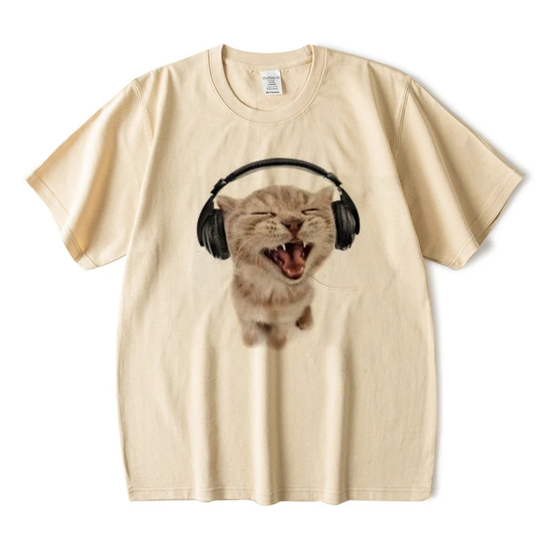 Camiseta de manga corta con es - Fashion Street Cat reseña y precio