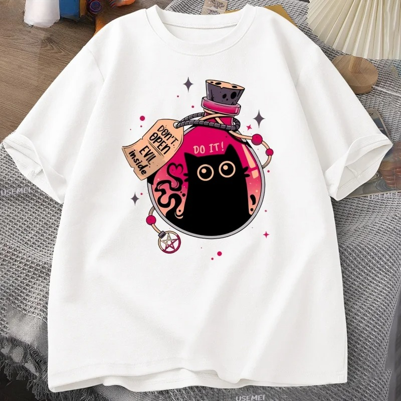 Camiseta de gato negro malvado - Fashion Street Cat reseña y precio