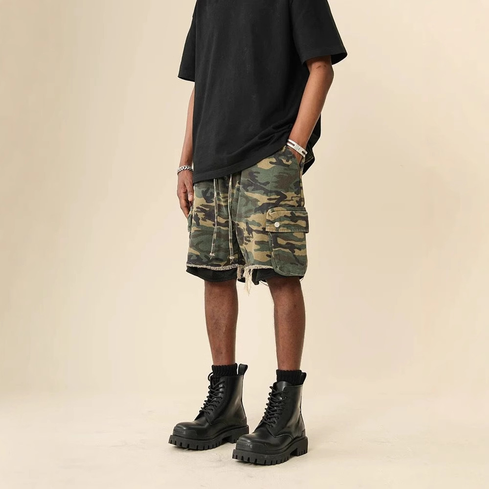 Pantalones Cortos de Camuflaje - Street Fashion Jeans Men reseña y precio