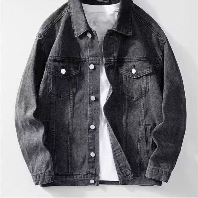 Chaqueta vaquera con parche bo - Street Fashion Jeans Men reseña y precio