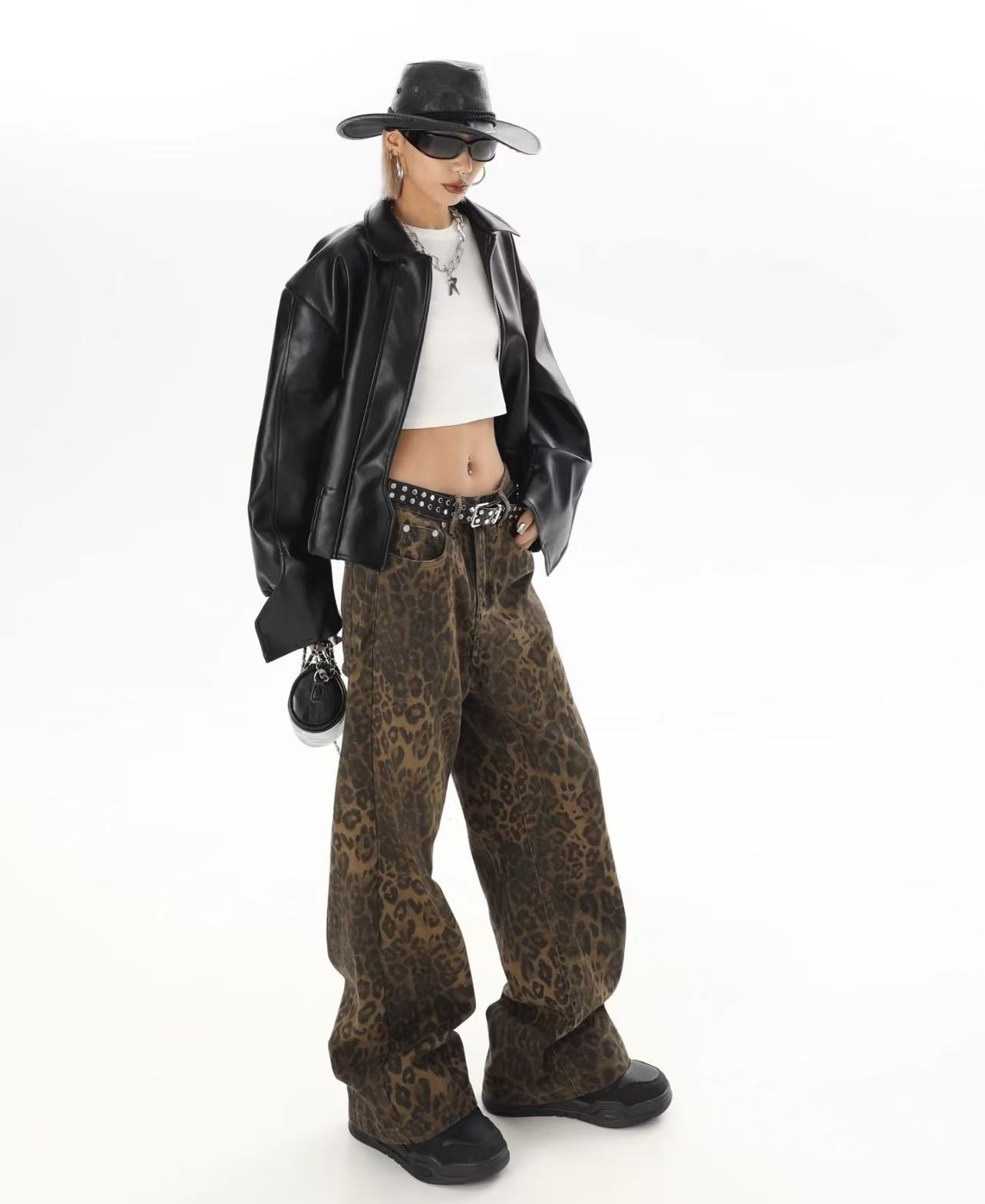 Pantalones anchos con estampad - Street Fashion Jeans Men reseña y precio