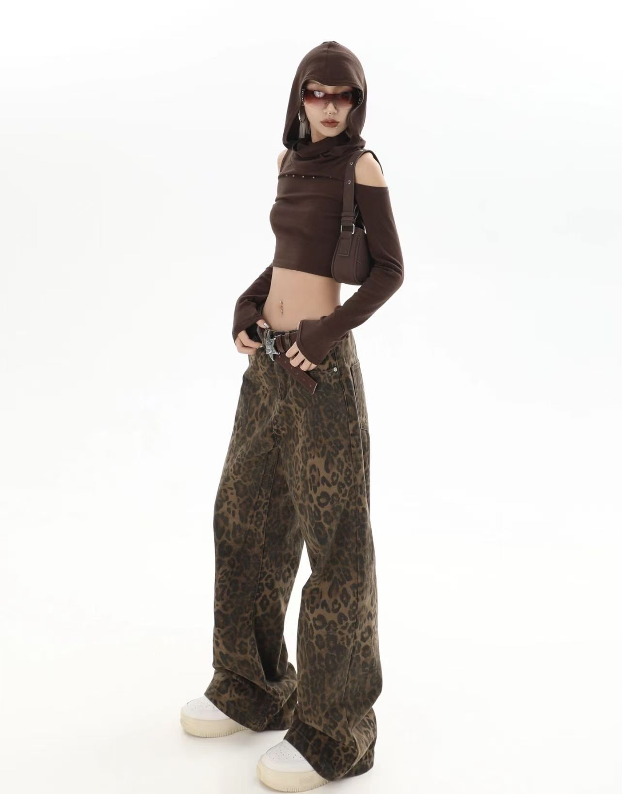 Pantalones anchos con estampad - Street Fashion Jeans Men reseña y precio