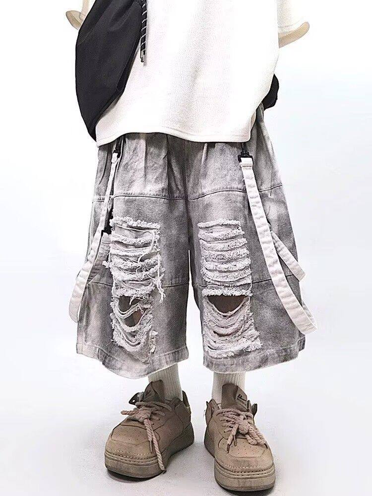 Pantalones Cortos Retro Hip-ho - Street Fashion Jeans Men reseña y precio