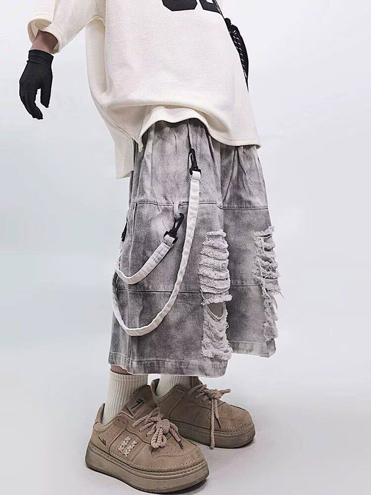 Pantalones Cortos Retro Hip-ho - Street Fashion Jeans Men reseña y precio