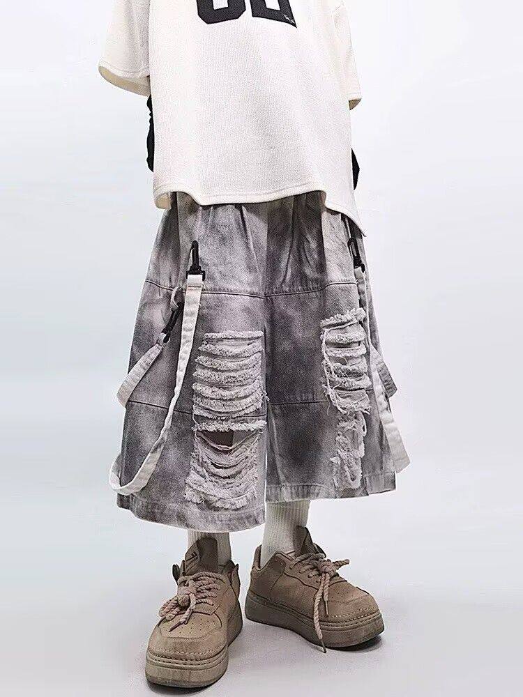 Pantalones Cortos Retro Hip-ho - Street Fashion Jeans Men reseña y precio
