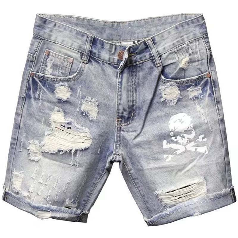 Pantalones vaqueros cortos ras - Street Fashion Jeans Men reseña y precio